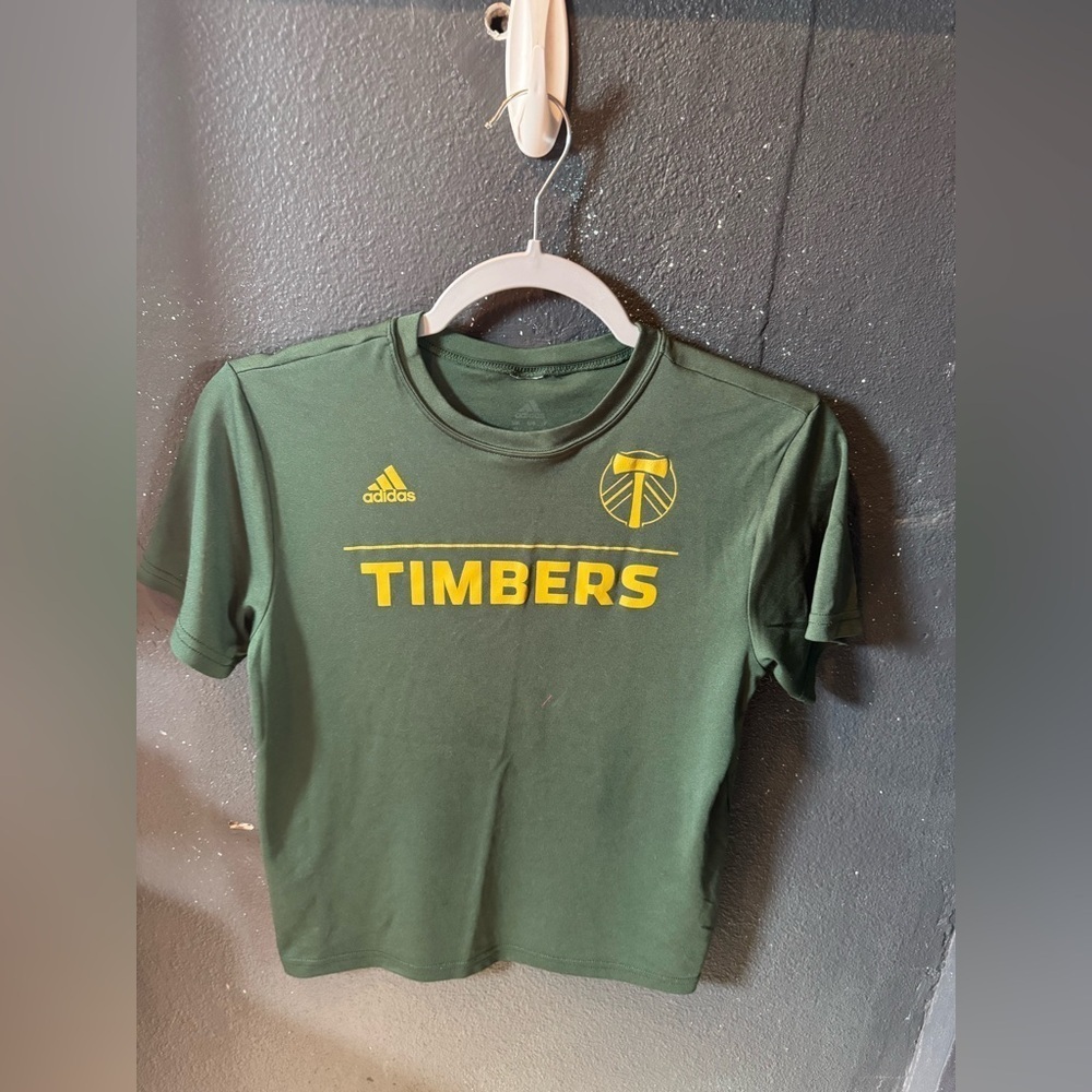 Adidas Kids Green Timbers Short Sleeve Tee